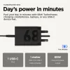 Motorola TurboPower 68W universāls melns AC ātrās uzlādes lādētājs