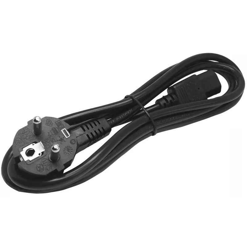 StarTech.com 2m strāvas vads, EU Schuko uz C13, 18AWG, 250V 10A, melns