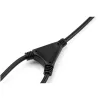 StarTech.com 2m datora strāvas Y kabelis, 18AWG, EU Schuko līdz 2x C13, 10A 250V, melns