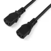 StarTech.com 2m datora strāvas Y kabelis, 18AWG, EU Schuko līdz 2x C13, 10A 250V, melns