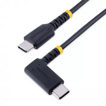 StarTech.com 1m USB-C lādēšanas kabelis ar taisnu leņķi - 60W PD 3A - izturīgs, ar aramīda šķiedru
