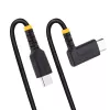 StarTech.com 6ft (2m) USB C lādēšanas kabelis ar taisno leņķi - 60W PD 3A - izturīgs ātrās uzlādes USB-C kabelis - melns USB 2.0 Type-C - pastiprināts ar aramīda šķiedru - USB lādēšanas vads