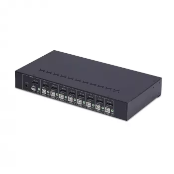 StarTech.com 8 portu DisplayPort KVM slēdzis ar 1U stiprinājuma komplektu, 4K 60Hz DP 1.2, pogu un taustiņu pārslēgšana, 4 portu USB centrmezgls, OS neatkarīgs, TAA atbilstošs