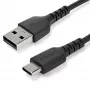 StarTech.com 2m USB A uz USB C lādēšanas kabelis - izturīgs ātrās uzlādes un datu sinhronizācijas USB 2.0 kabelis - pastiprināts TPE apvalks, aramīda šķiedra, 3A, melns
