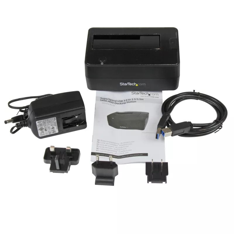 StarTech.com SATDOCKU3S USB 3.0 ārējais cietā diska doks SATA HDD/SSD, 2.5/3.5 collu, 5 Gbps