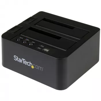 StarTech.com autonomais cietā diska dublikators, divu nodalījumu HDD/SSD klonētājs/kopētājs, USB 3.1 (10Gbps) uz SATA III HDD/SSD dokošanas stacija, cietā diska dublikatora doks, cietā diska klonētājs