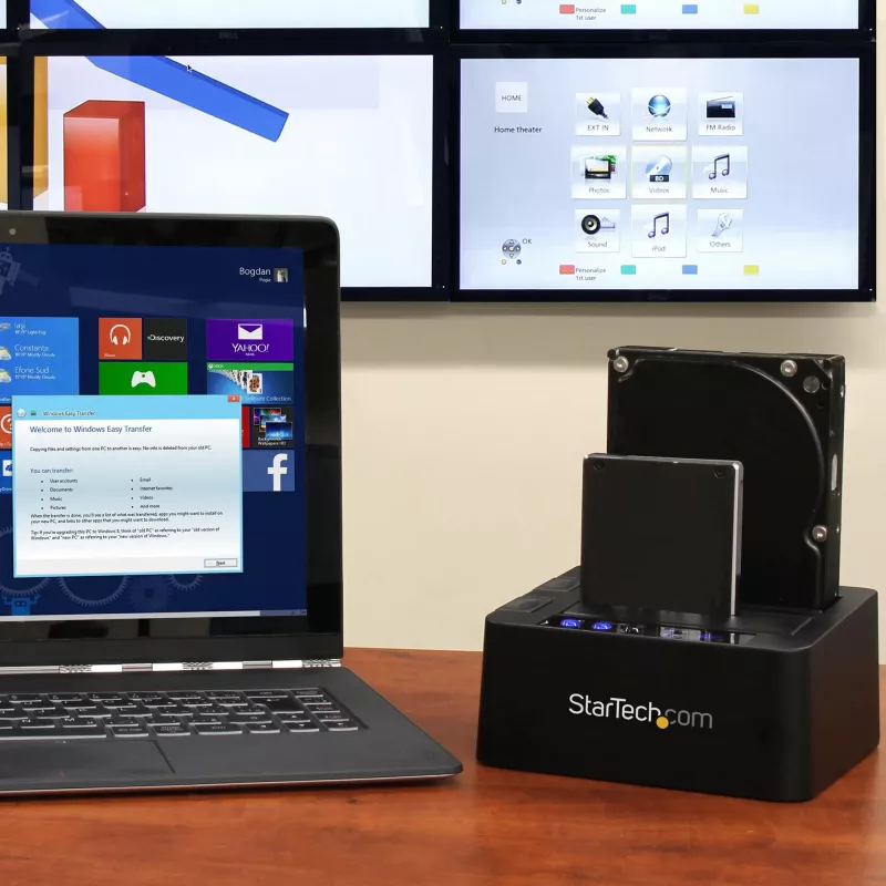 StarTech.com autonomais cietā diska dublikators, divu nodalījumu HDD/SSD klonētājs/kopētājs, USB 3.1 (10Gbps) uz SATA III HDD/SSD dokošanas stacija, cietā diska dublikatora doks, cietā diska klonētājs