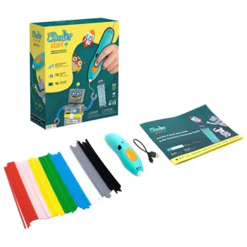 3Doodler Start Plus 3D pildspalva 0,77 mm Tirkīza, Dzeltena