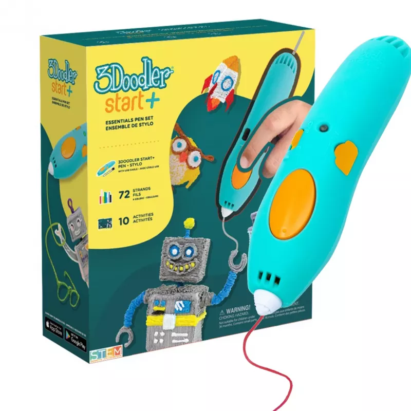 3Doodler Start Plus 3D pildspalva 0,77 mm Tirkīza, Dzeltena
