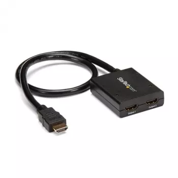 StarTech.com 4K HDMI 2-Portu Video Sadalītājs – 1x2 HDMI Sadalītājs – Barošana no USB vai Strāvas Adaptera – 4K 30Hz