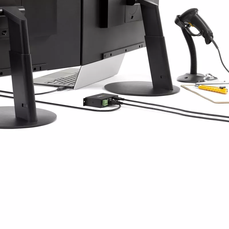 StarTech.com 4-Portu USB 2.0 Hub - Metāla Industriālais USB-A Hub - DIN Sliežu, Sienas vai Galda Montējams USB Datu Hub - TAA Atbilstošs USB Paplašinātājs