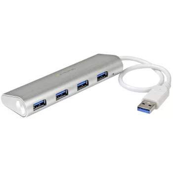StarTech.com 4 portu USB centrmezgls, USB A uz 4x USB-A pieslēgvietām, USB 5Gbps, izturīgs dizains, barots no kopnes, portatīvs klēpjdatora USB 3.0 centrmezgls