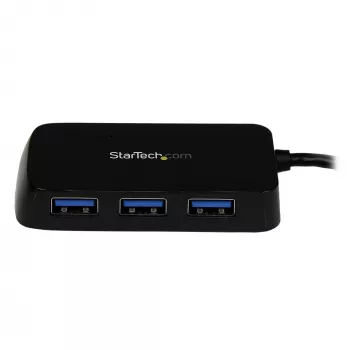 StarTech.com ST4300MINU3B portatīvs 4 portu USB 3.0 centrmezgls, melns