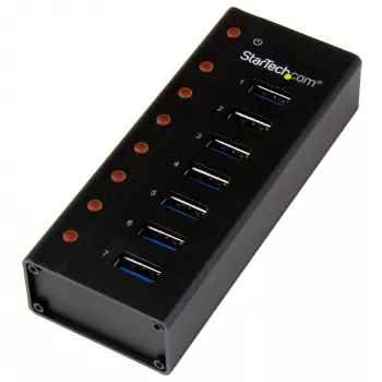 StarTech.com 7-Portu USB 3.0 Hubs - Metāla korpuss, darbvirsmas vai sienas montāžai