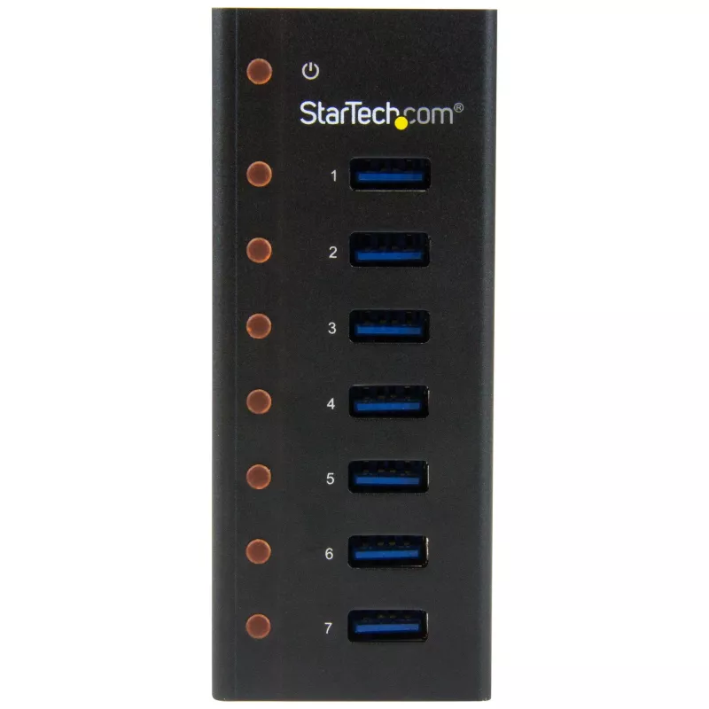 StarTech.com 7-Portu USB 3.0 Hubs - Metāla korpuss, darbvirsmas vai sienas montāžai