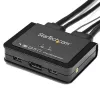 StarTech.com 2 Portu DisplayPort KVM Slēdzis - 4K 60Hz - Kompakts Divu Portu UHD DP 1.2 USB Galddatora KVM Slēdzis ar 1,2m Kabeļiem un Audio - Barošana no USB un Tālvadības Pārslēgšana - MacBook ThinkPad