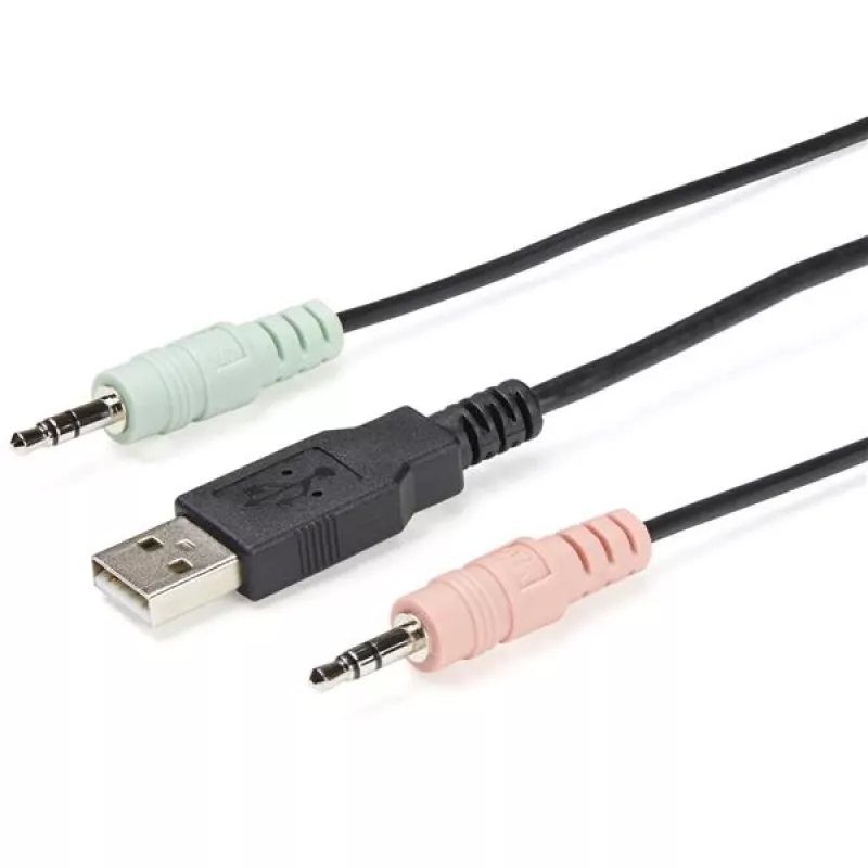 StarTech.com 2 Portu DisplayPort KVM Slēdzis - 4K 60Hz - Kompakts Divu Portu UHD DP 1.2 USB Galddatora KVM Slēdzis ar 1,2m Kabeļiem un Audio - Barošana no USB un Tālvadības Pārslēgšana - MacBook ThinkPad