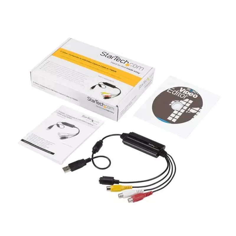 StarTech.com USB video uztveršanas adaptera kabelis - S-Video/Composite uz USB 2.0 SD video uztveršanas ierīce - TWAIN atbalsts - analogs uz digitālo pārveidotājs mediju glabāšanai - tikai Windows