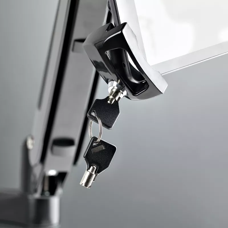 StarTech.com VESA stiprinājuma adapteris planšetēm 7,9–12,5 collām – līdz 2 kg – 75×75/100×100 mm VESA – universāla pretzagšanas planšetes VESA skava – drošs planšetes stiprinājums – melns