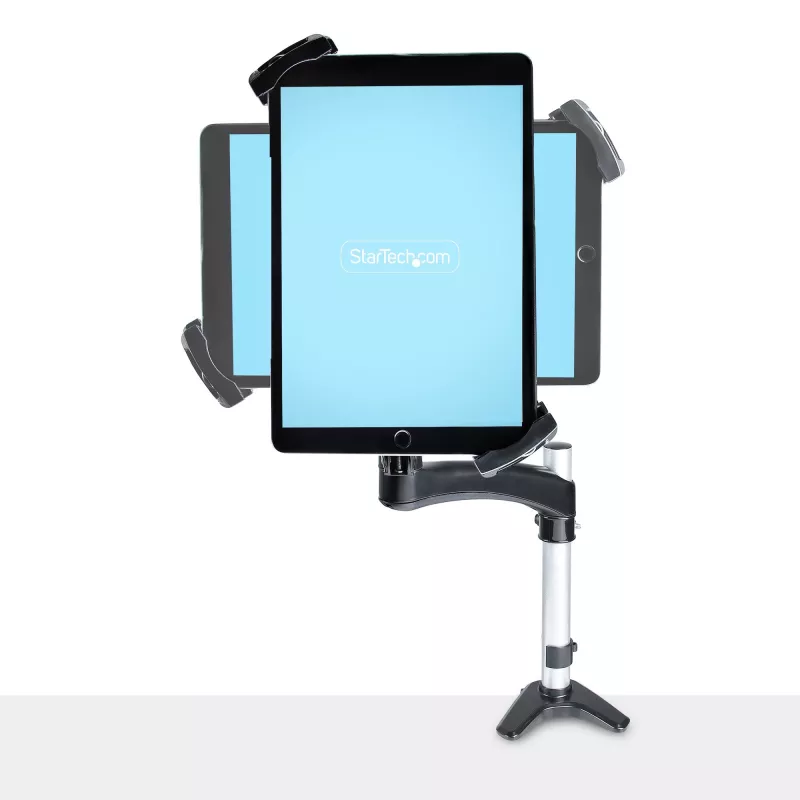 StarTech.com VESA stiprinājuma adapteris planšetēm 7,9–12,5 collām – līdz 2 kg – 75×75/100×100 mm VESA – universāla pretzagšanas planšetes VESA skava – drošs planšetes stiprinājums – melns