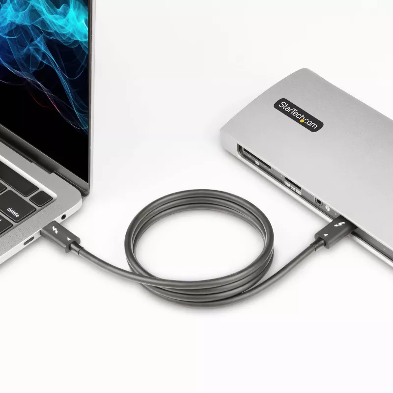StarTech.com 1m Thunderbolt 4 kabelis - 40Gbps - 100W PD - 4K/8K video - Intel sertificēts - saderīgs ar USB4/Thunderbolt 3/USB 3.2/USB Type-C/DisplayPort