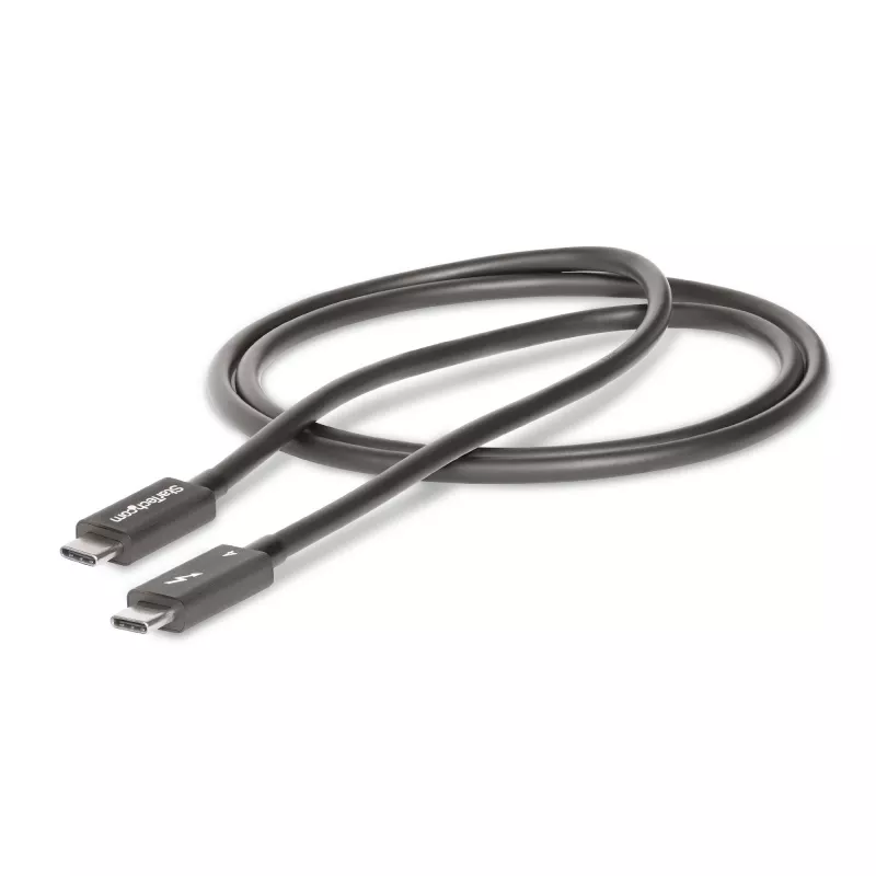 StarTech.com 1m Thunderbolt 4 kabelis - 40Gbps - 100W PD - 4K/8K video - Intel sertificēts - saderīgs ar USB4/Thunderbolt 3/USB 3.2/USB Type-C/DisplayPort