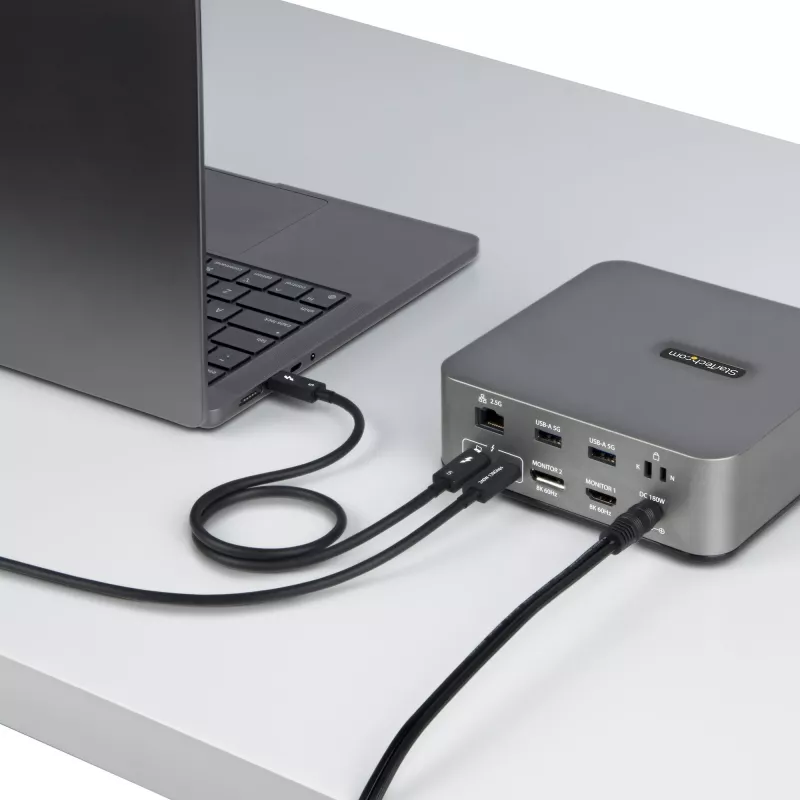 StarTech.com 1m Thunderbolt 5 kabelis, 80Gbps/līdz 120Gbps, 240W PD, 8K 60Hz, sertificēts Thunderbolt kabelis - saderīgs ar Thunderbolt 4/USB4/USB-C