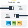 StarTech.com 1m Thunderbolt 5 kabelis, 80Gbps/līdz 120Gbps, 240W PD, 8K 60Hz, sertificēts Thunderbolt kabelis - saderīgs ar Thunderbolt 4/USB4/USB-C