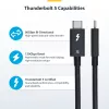 StarTech.com 1m Thunderbolt 5 kabelis, 80Gbps/līdz 120Gbps, 240W PD, 8K 60Hz, sertificēts Thunderbolt kabelis - saderīgs ar Thunderbolt 4/USB4/USB-C