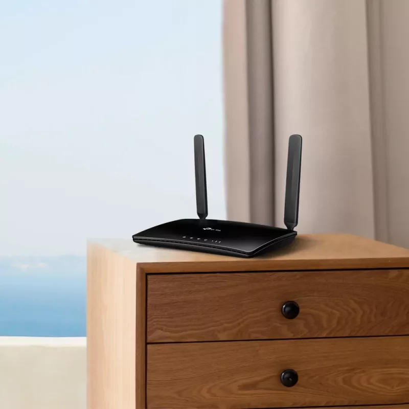 TP-Link TL-MR150 bezvadu maršrutētājs Fast Ethernet vienas joslas (2.4 GHz) 4G melns