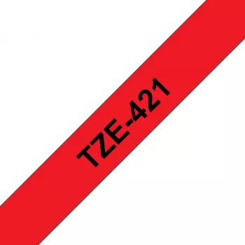 Brother TZE-421 marķēšanas lente Melns uz sarkana