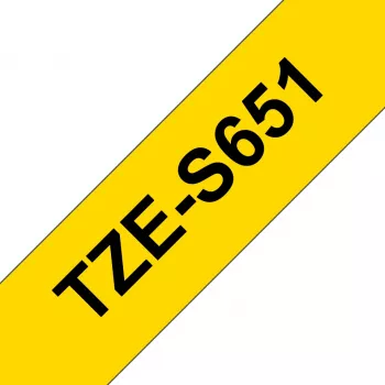 Brother TZE-S651 laminēta lentes kasetne 24mm x 8m ar īpaši stipru līmi