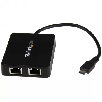 StarTech.com USB-C uz Divu Gigabitu Ethernet Adapteri ar USB (Type-A) Portu