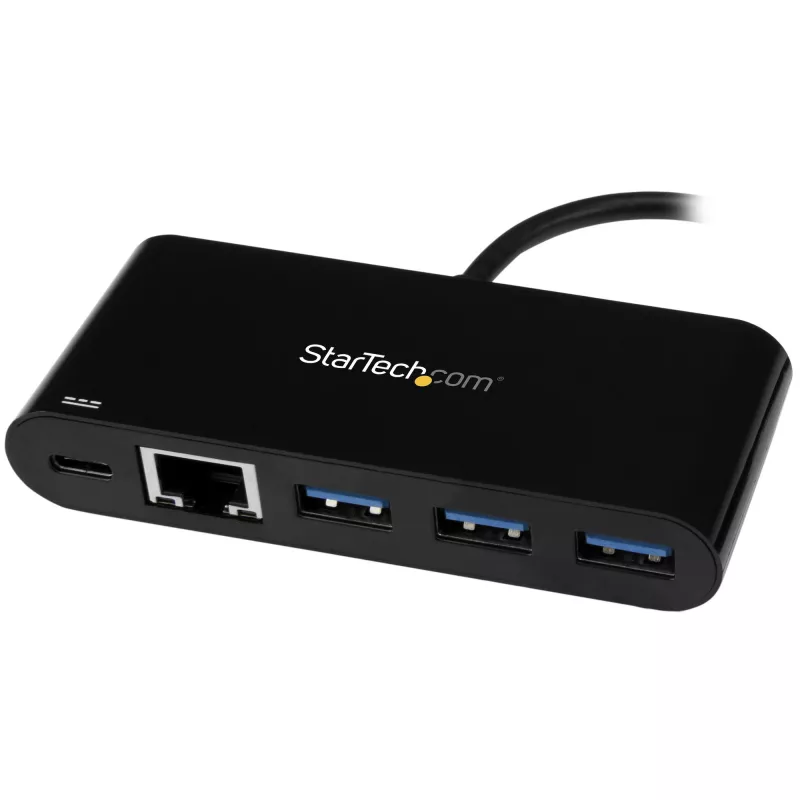 StarTech.com USB-C uz Ethernet adapteris ar 3 portu USB 3.0 centrmezglu un Power Delivery