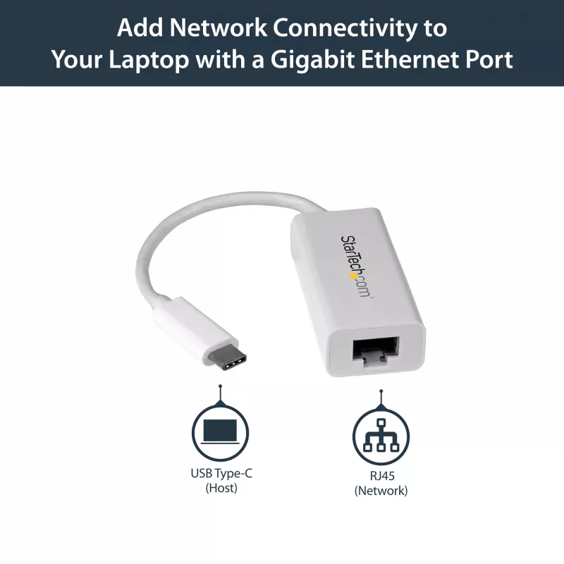 StarTech.com USB-C uz Gigabit tīkla adapteris - Balts