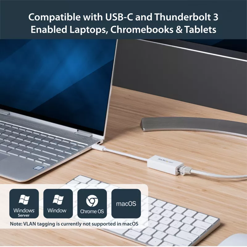 StarTech.com USB-C uz Gigabit tīkla adapteris - Balts