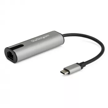 StarTech.com USB-C uz Ethernet adapteris 2.5GbE NBASE-T NIC - USB 3.0 Type-C 2.5/1 Gigabit/100 Mbps daudzātruma tīkla adapteris klēpjdatoram RJ45/LAN, saderīgs ar Thunderbolt 3, MacBook Pro, Surface