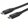 StarTech.com USB-C uz USB-C kabelis ar 5A PD - vīriešu/vīriešu - 1 m (3 pēdas) - USB 2.0 - USB-IF sertificēts