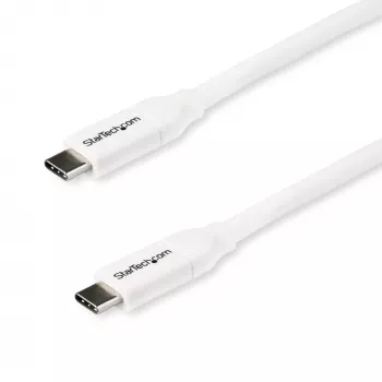 StarTech.com USB-C uz USB-C kabelis ar 5A PD - vīriešu/vīriešu - balts - 2 m - USB 2.0 - USB-IF sertificēts
