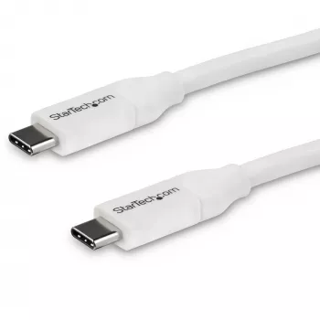 StarTech.com USB-C uz USB-C kabelis ar 5A PD - vīriešu/vīriešu - balts - 4 m (13 pēdas) - USB 2.0 - USB-IF sertificēts