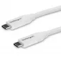 StarTech.com USB-C uz USB-C kabelis ar 5A PD - vīriešu/vīriešu - balts - 4 m (13 pēdas) - USB 2.0 - USB-IF sertificēts