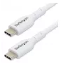 StarTech.com 1m balts USB-C lādēšanas kabelis, USB 2.0, 60W 3A, TPE apvalks