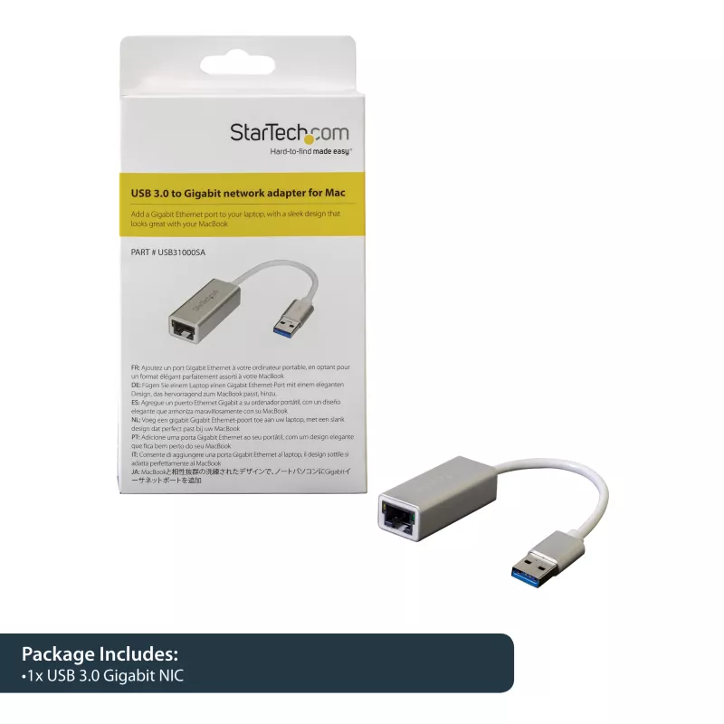 StarTech.com USB 3.0 uz Gigabit tīkla adapteris – Sudrabs