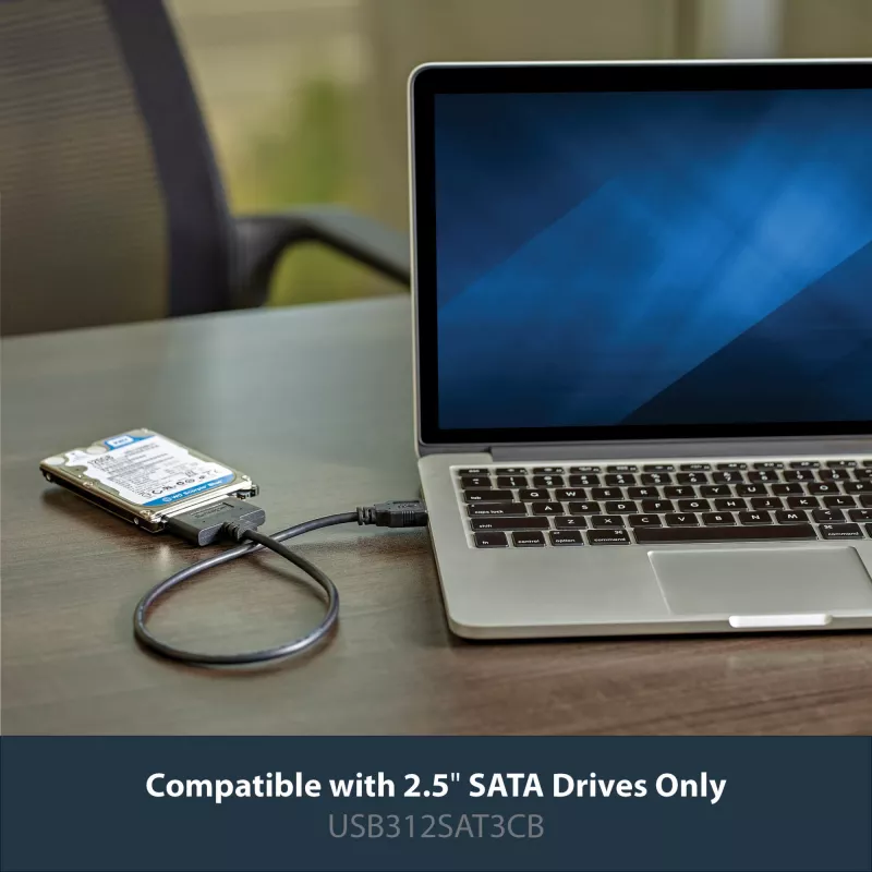 StarTech.com USB 3.1 uz 2.5 collu SATA cietā diska adapteris - USB 3.1 Gen 2 10Gbps ar UASP ārējais HDD/SSD glabāšanas pārveidotājs