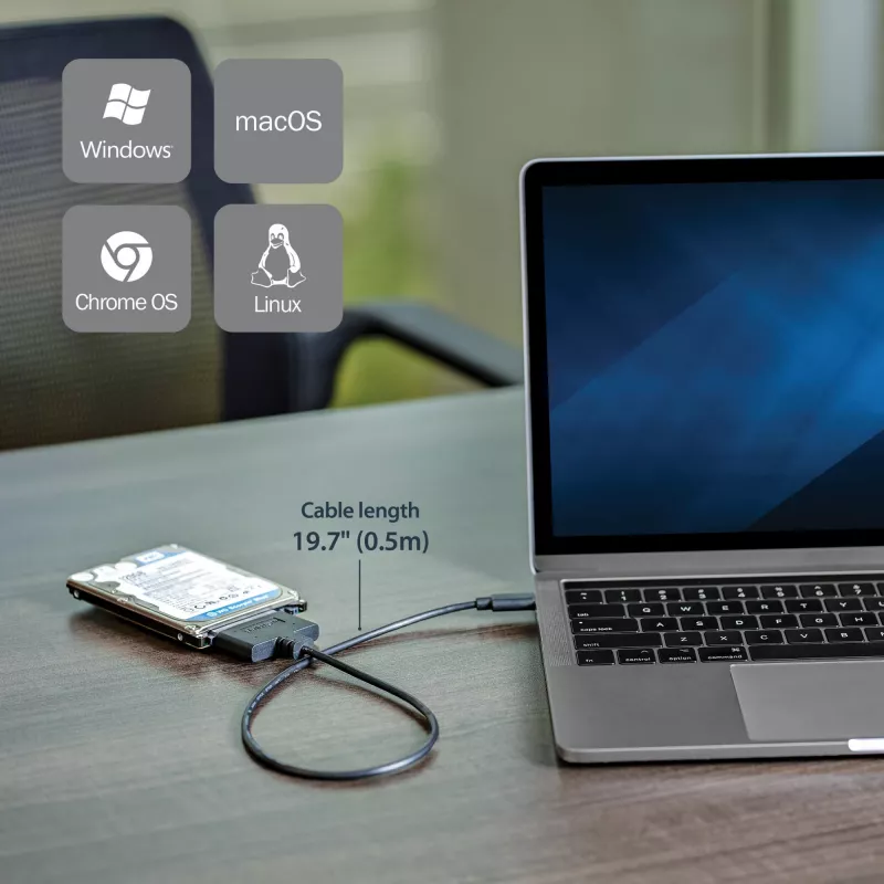 StarTech.com USB 3.1 (10Gbps) adaptera kabelis 2,5 inch SATA diskdziņiem - USB-C
