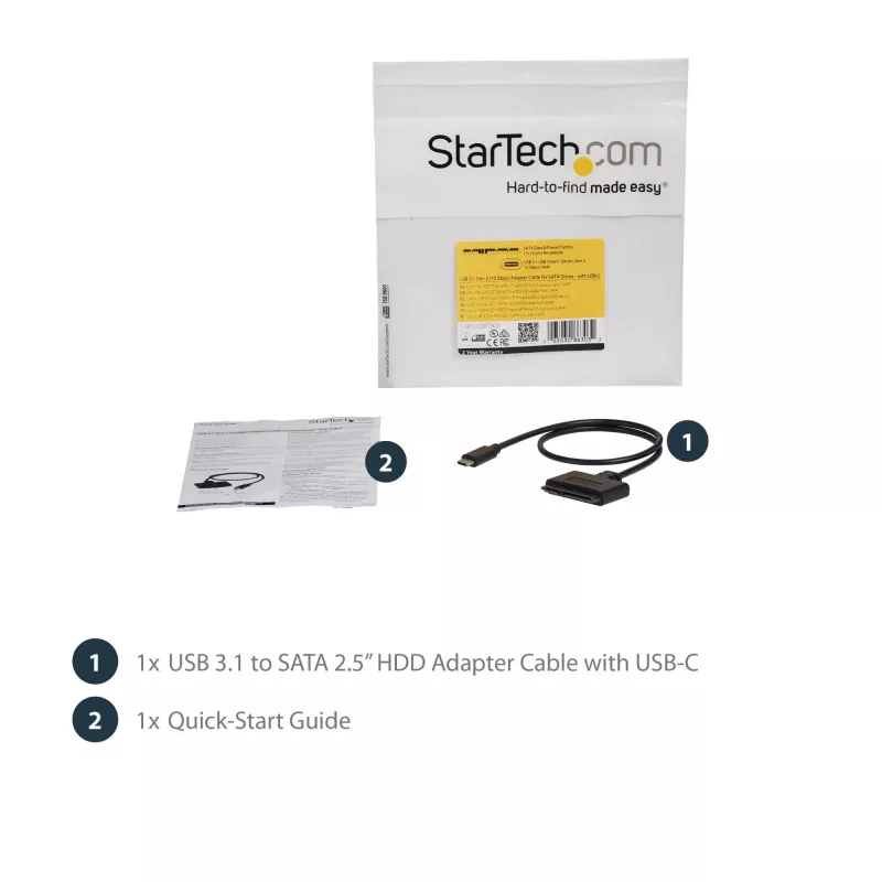 StarTech.com USB 3.1 (10Gbps) adaptera kabelis 2,5 inch SATA diskdziņiem - USB-C