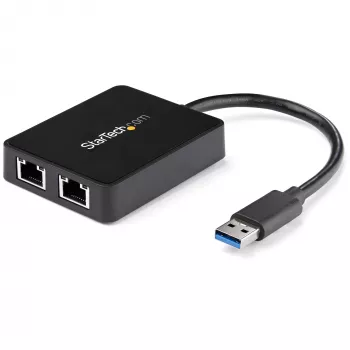 StarTech.com USB 3.0 divu portu Gigabit Ethernet adapteris ar USB pieslēgvietu