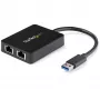 StarTech.com USB 3.0 divu portu Gigabit Ethernet adapteris ar USB pieslēgvietu