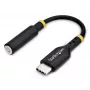 StarTech.com USBCAUDIO2 USB-C–3,5 mm TRRS austiņu / austiņu ar mikrofonu skaņas adapteris, 32 bitu DAC, saderīgs ar Thunderbolt, 12,7 cm, melns