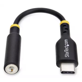 StarTech.com USB-C uz 3.5mm TRRS audio adapteris, 12,7 cm, 32 bitu DAC, melns